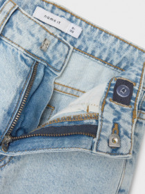NAME IT High Waist Long Denim Shorts Bella Light Blue